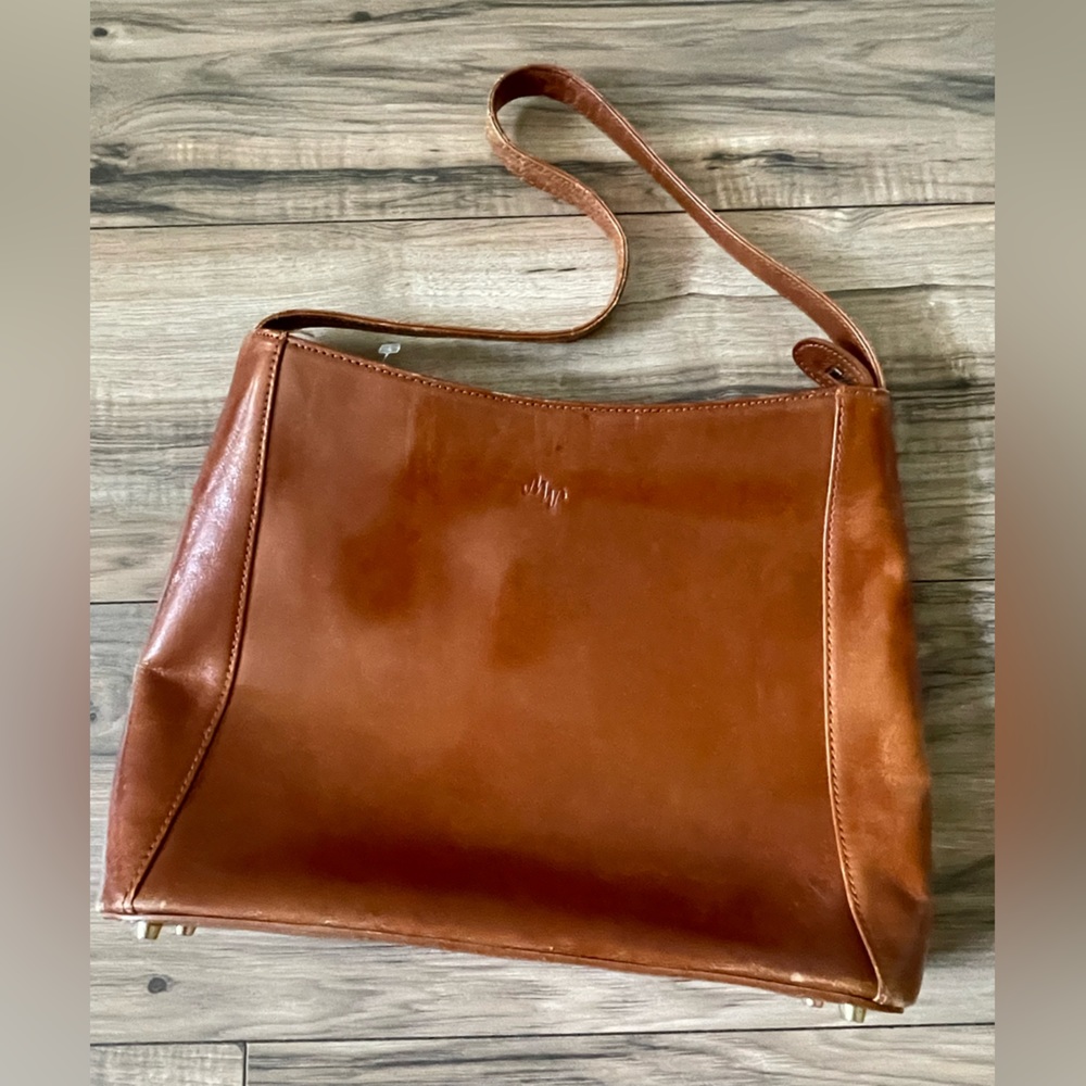 MONSAC ORIGINAL ~ Croc Brown leather handbag  Shoulder Bag,